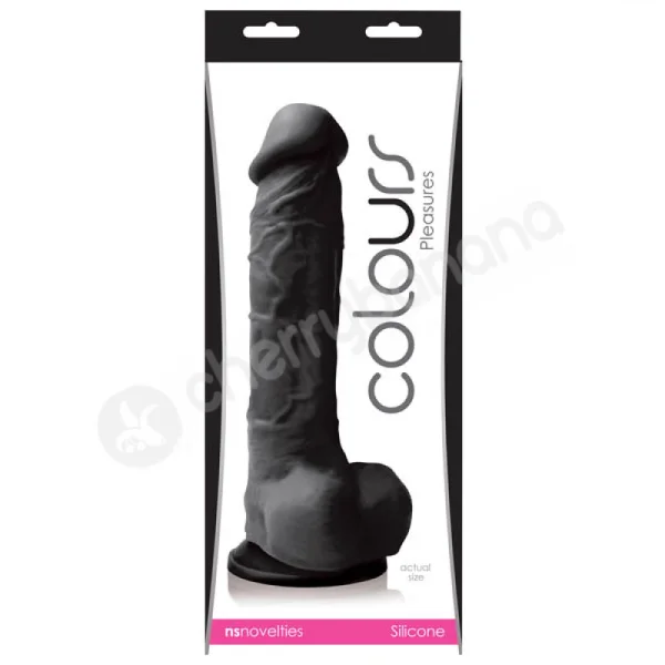 Colours Pleasures Black 8" Dildo