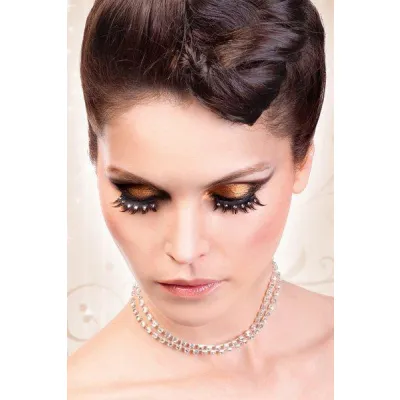 Black White Rhinestone Eyelashes
