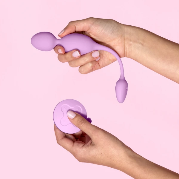 Wellness Raine Rechargeable Waterproof Silicone Vibrating Kegel Ball With Remote By Blush
