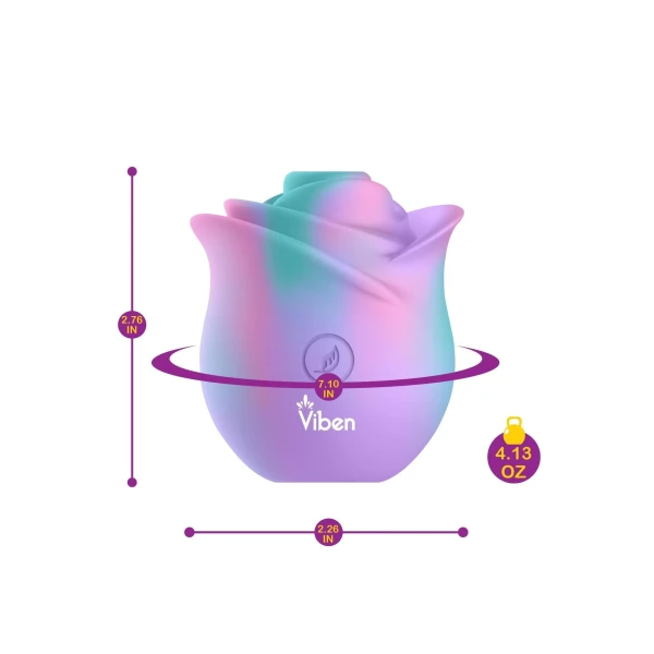 Zen Rose - Unicorn - Handheld Rose Clitoral and Nipple Stimulator - Presale Only