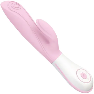 OVO E7 SilkSkyn Rechargeable Silicone Rabbit Style Vibrator Pink