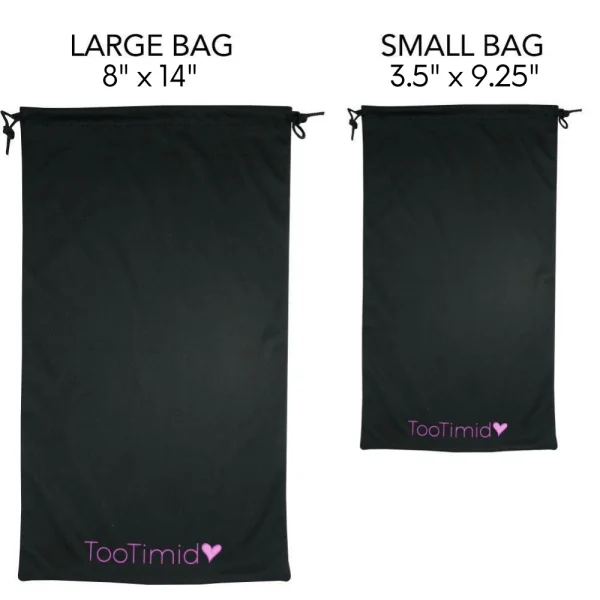 Small TooTimid.com Adult Toy Storage Bag