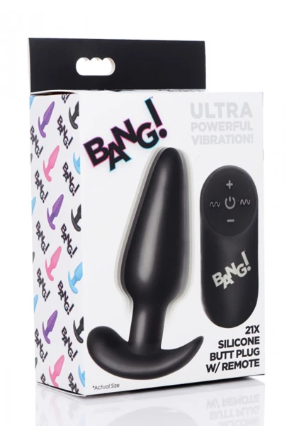 Remote Control 21X Vibrating Silicone Butt Plug — image 15 of 24