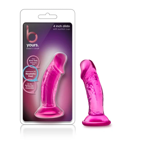 B Yours Sweet N Small Dildo with Suction Cup 4in Pink — image 8 of 8