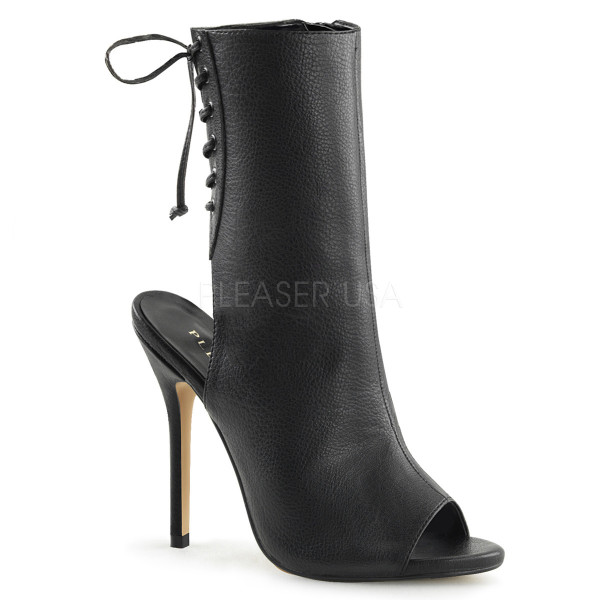 5 inches Heel Open Toe/Heel Ankle Boot, Side Zip — image 5 of 8