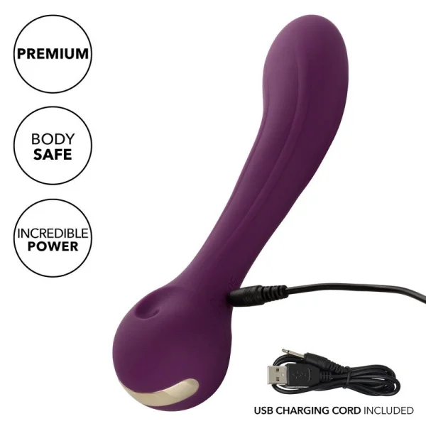 Obsession Passion Rechargeable Waterproof Silicone G-Spot Vibrator By CalExotics - Purple