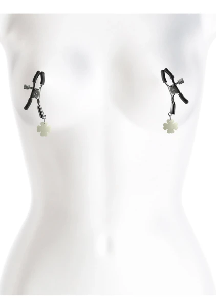 Bound Adjustable G4 Glow In The Dark Nipple Clamps by NS Novelties - Rose Gold