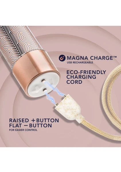 The Collection Lattice Limited Edition Rechargeable Waterproof Slimline Vibrator By Blush - Rose Gold