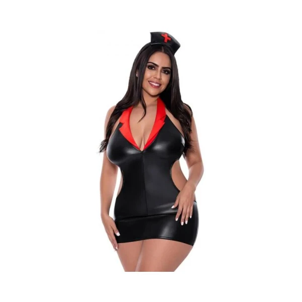 Magic Silk Dress Up Night Nurse Costume Black Queen Size
