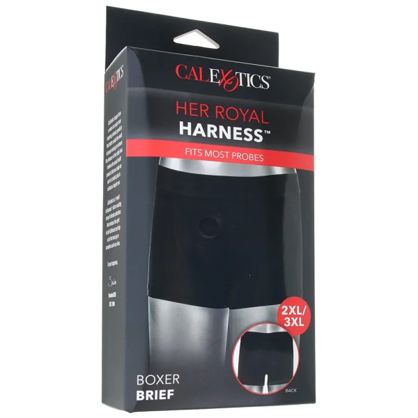 Her Royal Harness Boxer Brief Strap-On Harness by CalExotics - 2 X-Large / 3X-Large