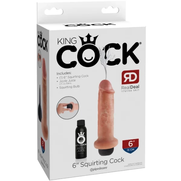 Pipedream King Cock 6" Realistic Squirting Dildo