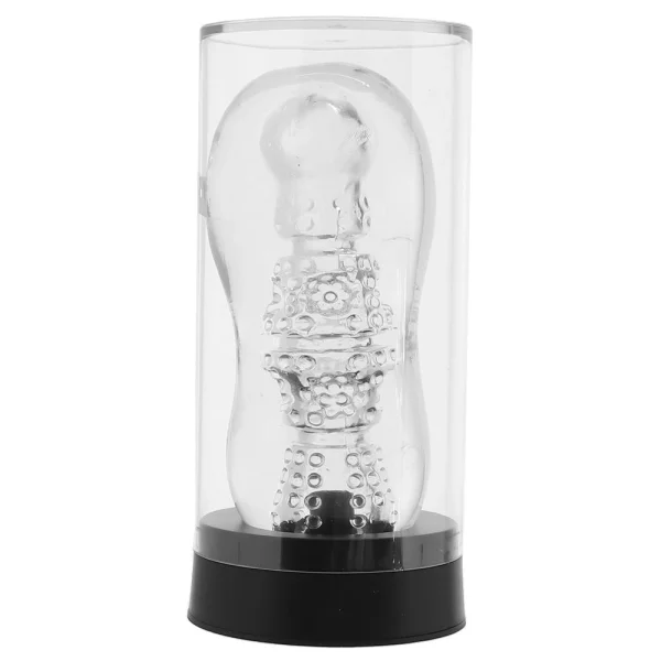 Gripz Dotted Squeezable Clear Stroker