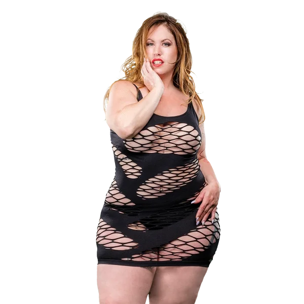 Naughty Girl Wild Design Dress Black Q/S