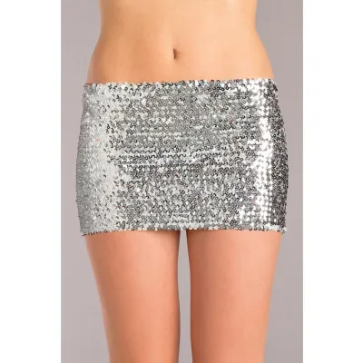 Mini Skirt Silver L