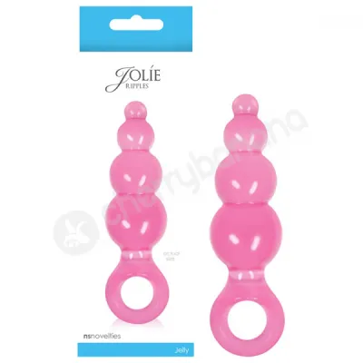 Jolie Ripples Pink Medium Butt Plug