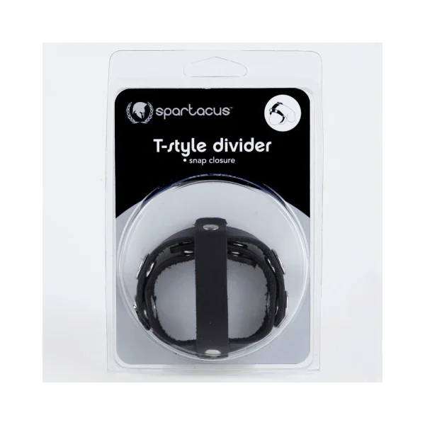 T Style Ball Divider Leather Snap Closure Black — image 9 of 13