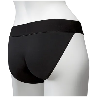 Vac U Lock Panty Harness w Plug Full Back S M Black