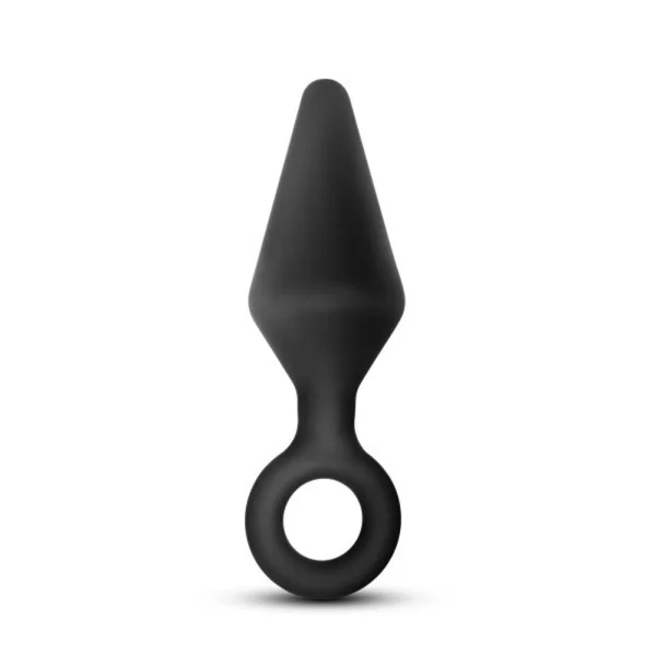 Anal Adventures Platinum - Silicone Loop Plug -  Medium - Black
