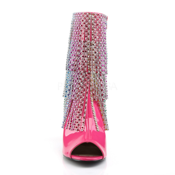 4 inches Heel, 1 1/2 inches PF Open Toe/Heel Back Lace-Up Ankle Boot — image 6 of 16