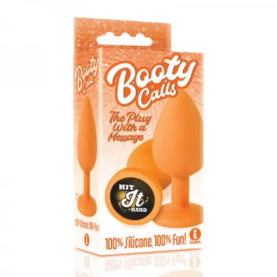 The 9 s Booty Call Silicone Butt Plug Orange Hit It Hard
