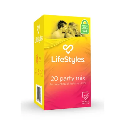 Lifestyles Party Mix Condoms 20 Pack