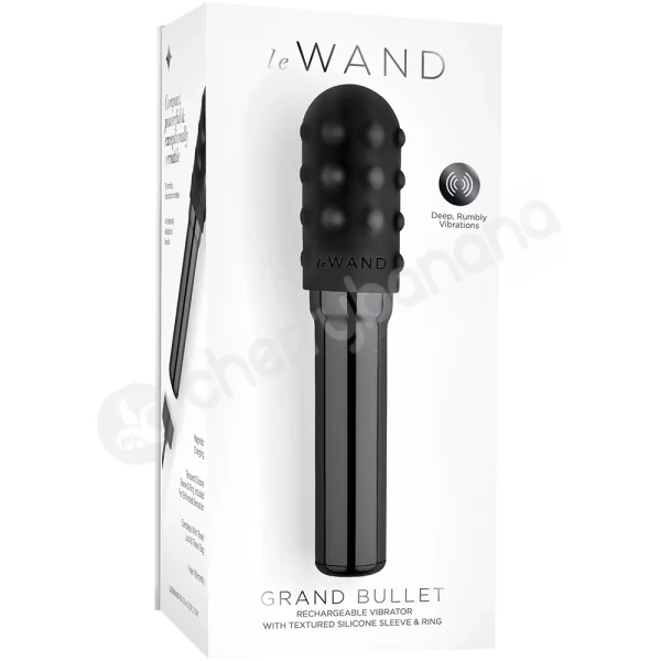 Le Wand Grand Black Chrome 15 Speed Bullet Vibrator