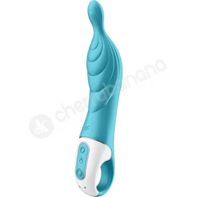 Satisfyer A Mazing 2 Teal Silicone Ribbed A Spot Stimulation Vibrator