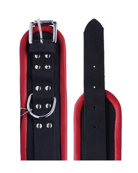 Bound X Rounded Nubuck Leather Wrist Cuffs