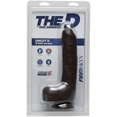 The D Uncut D 9 Inch With Balls Firmskyn Chocolate