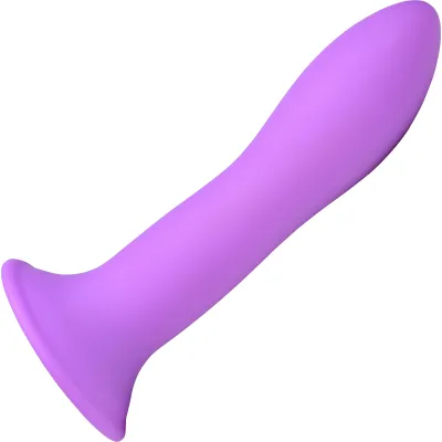 Squeeze It Squeezable Slender Suction Cup Dildo Purple