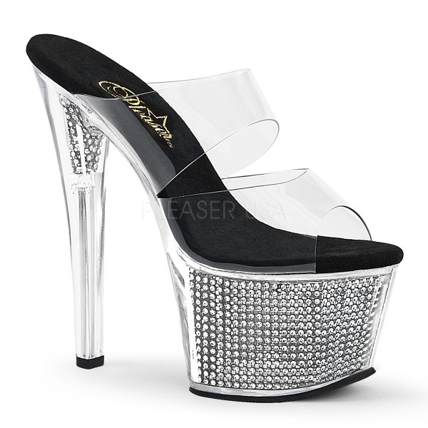 7 inches Heel, 2 3/4 inches PF Two Band Slide W/Simulated RS Filled BTM — image 5 of 8