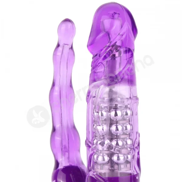Cherry Banana Anal Delight 16 Function Purple Rotating Vibrator