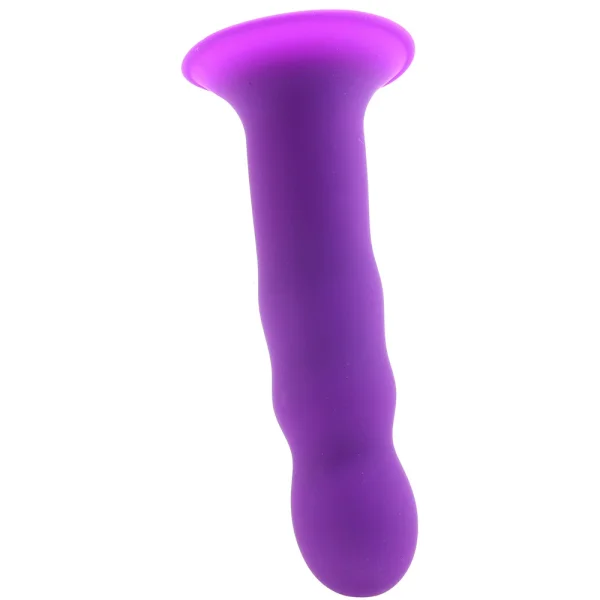 Squeeze-It Squeezable Wavy Suction Cup Dildo - Purple