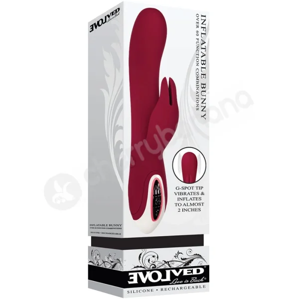 Evolved Inflatable Bunny With Vibrating & Inflating G-spot Tip