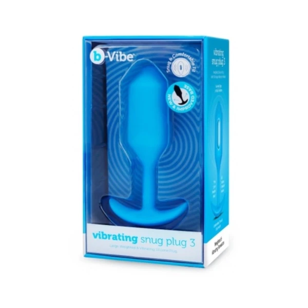 B-vibe Vibrating Snug Plug 3 Blue