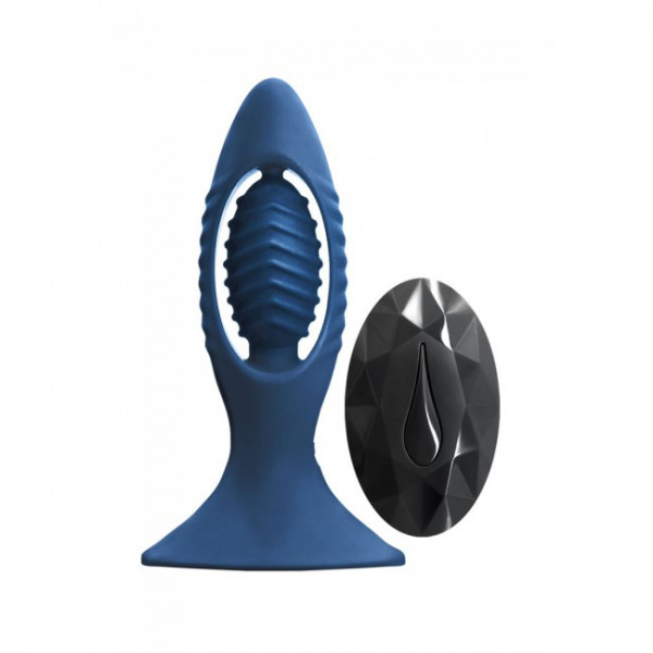 Renegade V2 Rechargeable Butt Plug with Remote Control (Blue)