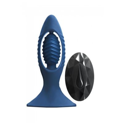 Renegade V2 Rechargeable Butt Plug with Remote Control Blue