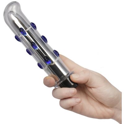 Glacier Glass Droplet Vibrating G Spot Dildo 7 Inch