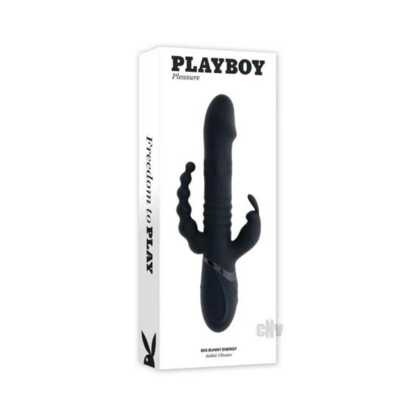 Rabbit Vibrators: Playboy Big Bunny Energy Rechargeable Silicone Triple Stim Vibrator 2am