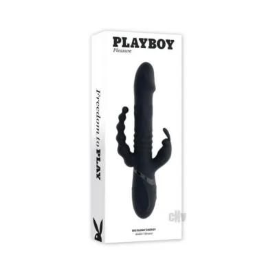 Rabbit Vibrators Playboy Big Bunny Energy Rechargeable Silicone Triple Stim Vibrator 2am