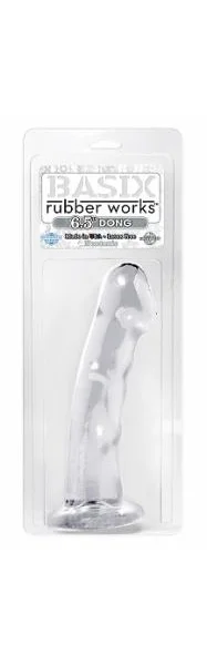 Basix Rubber Works 6.5 inches Dong With Suction Cup Clear — image 4 of 4