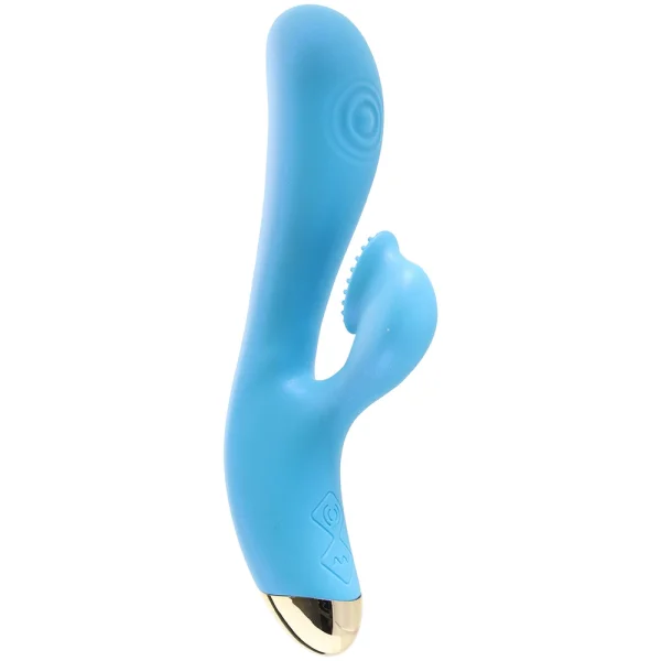 Aria Arousing AF Silicone Waterproof Dual Stimulation Vibrator By Blush - Blue