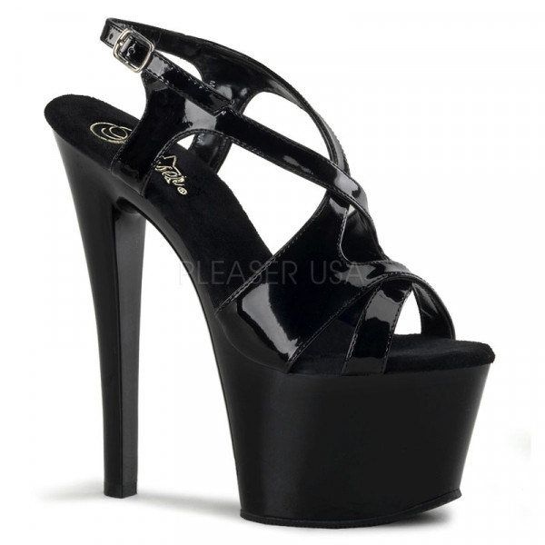 SKY-330 - 7" Stiletto Heel Criss-Cross Sling Back PF Sand — image 5 of 8