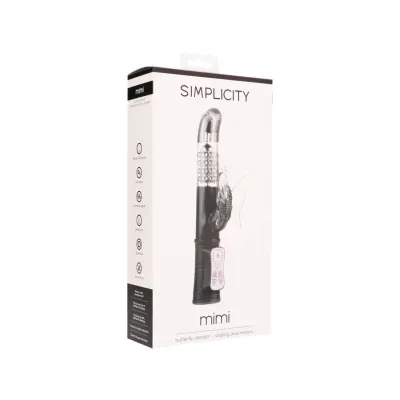 MIMI butterfly vibrator rotating dual motors Black