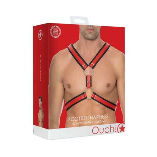 Ouch Harness Men Scott Red S/m — image 6 of 8