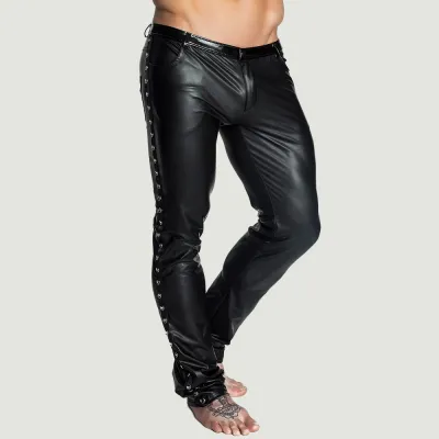Noir Eco Leather Long Pants
