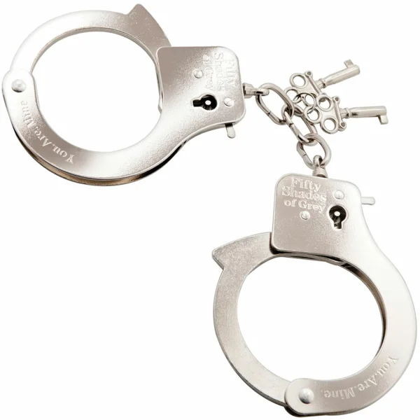 Fifty Shades of Grey You. Are. Mine. Metal Handcuffs