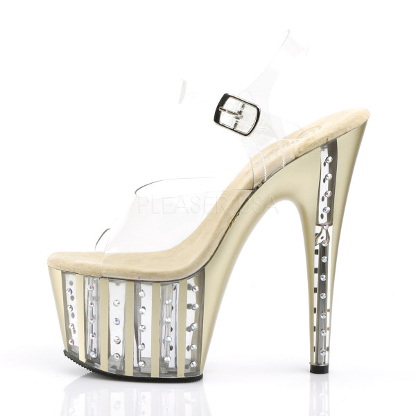 7 inches Heel, 2 3/4 inches RS Lined PF Ankle Strap Sandal — image 19 of 24