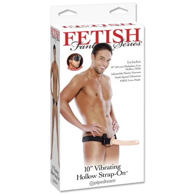 Fetish Fantasy Series 10 Vibrating Hollow Strap on Flesh