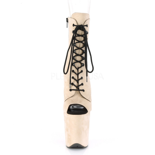8 inches Heel, 4 inches PF Open Toe Lace-Up Ankle Boot, Side Zip — image 6 of 8
